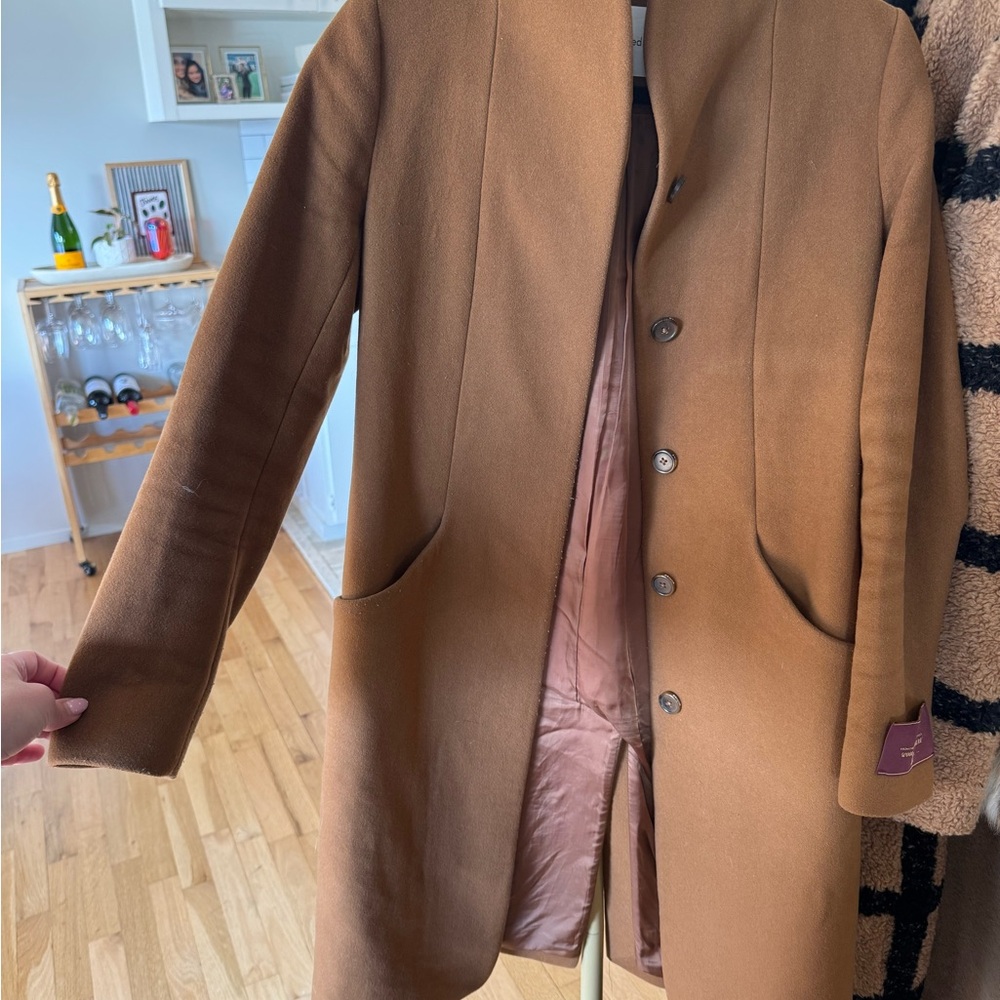 Wilfred Brown Wool-Blend Pea Coat
